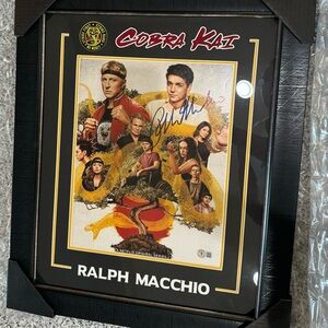 Cobra Kai Ralph Macchio autograph framed picture